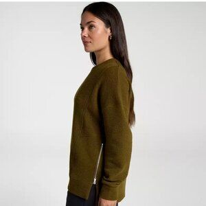 NWT CALIA Elevate Side Zip Tunic in Dark Olive Women M